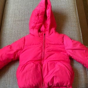 Bright pink baby Gap warm winter coat